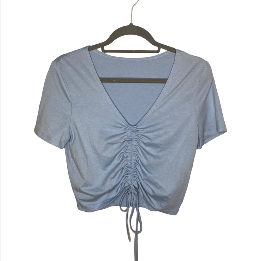 SHEIN Blue crop top with ties